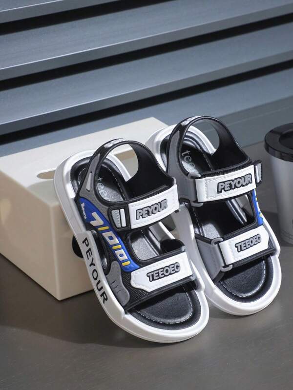 صندل رياضي للأولاد، صندل طالب ذو قاع ناعم وأنيق، صندل شاطئ للأطفال الصغار والرضع مانع للانزلاق وذو قاع سميك