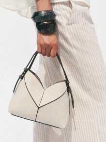 Geantă crossbody pentru femei, geantă tip găleată la modă, genți de umăr de designer, mâner de lux și curea crossbody detașabilă, portofel interior detașabil cu fermoar auriu