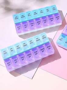 1个旅行必备药盒！双层设计，带盖和隔层，PP塑料材质，适合车载、出国旅行及各种场合，方便分类存放药品。便携式药盒：密封隔层药盒，适合驾车、度假和出国旅行——小巧便携，方便存放药品。 - 彩色 - 查看 8