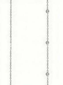 1 pieza Cadena de cintura con doble capa de cuentas de moda, cadena de metal para el Body, cadena de vientre, accesorios de cintura