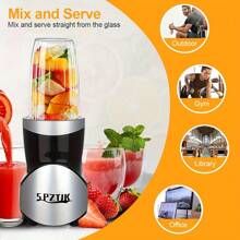 SPZTJK Portable Smoothie Blender & Juicer Combo – 5-Speed Personal Blender For Shakes, Smoothies, And Grinding – ABS Material, 220V, Ideal Kitchen Gift For Healthy Recipes, Family, And Friends, Kitchen Appliance | Glossy Finish | Abs Plastic Body, Blenders For Kitchen