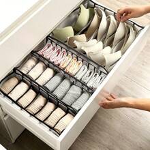 11-fach transparenter Mesh Socken & Unterwäsche Aufbewahrungskasten: PVC Kleiderschrank Organizer geeignet für Zuhause, zum Aufbewahren von Unterwäsche, Socken, Schals, Krawatten, Schulmaterialien