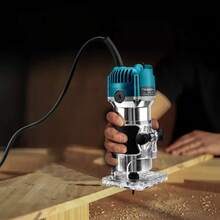 Router Madera Recortadora Rebajadora 800w 15 Brocas Homex - Azul - Ver 6