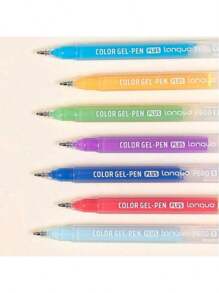Set da 6 penne gel per calligrafia Languo da 1,0 mm con effetto 3D, punta grossa, per scrivere, disegnare, dipingere e utilizzare come evidenziatori, 42 o 54 colori, forniture scolastiche, per il ritorno a scuola