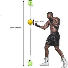 Piłka bokserska refleksyjna do koordynacji ręka-oko, sprzęt bokserski do treningu w domu, dwustronna piłka bokserska, trening dla dorosłych, brak konieczności montażu młotka, łagodzenie stresu i lęku.