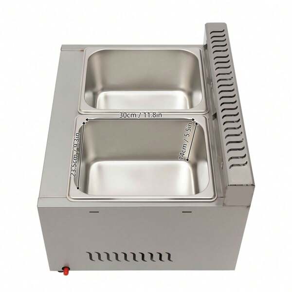 TFCFL TFCFL 12L Commercial Countertop Gas Fryer 2 Wells Deep Fryer Propane Stainless Steel