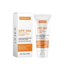 OUHOE Facial Body Sunscreen Spf100 Anti Sun UV Protector Solar Skin Protective Sunblock Oil-Control Moisturizing Whitening Sun Cream - trắng - Xem 2