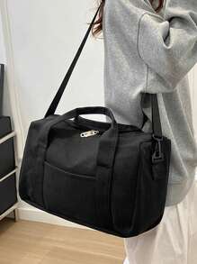 1pc Men's Tote Bag, Large Capacity Shoulder Bag, Suitable For Short Trips And Business Travel Holiday Essentials