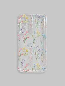 1pc Floral Pattern Transparent Phone Case, Suitable For IPhone 17/17 Air/17 Pro/17 Pro Max And Galaxy Phones, Protective Cover - Multicolor - View 36