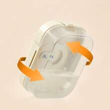 Large Capacity Transparent Plastic Compartment Lunch Box With Handle, Portable Sealed Leak Proof Bento Box, Multi Grids Fruit Salad Lunch Container, Microwave Heated Divided Food Storage Box, Suitable For Student And Adult Use In School, Office, Outdoor Camping, Picnic, Travel