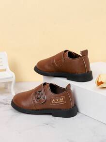 Zapatos de vestir suave para niños, zapatos casuales de tipo Oxford negros para niños, estilo británico, para la escuela, para niños pequeños/pequeños/grandes