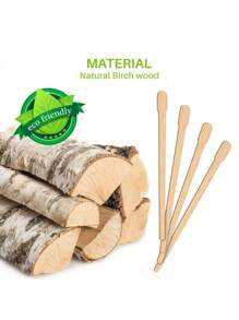 300/100/50 Peças Palitos de Cera Depiladora, Palitos de Cera, Palitos de Madeira para Raspagem de Cabelo ou Palitos de Madeira para Artesanato, Palitos de Madeira na Cor Damasco para Unhas, Raspadores para Depilação, Produtos e Acessórios Essenciais para Cabelo para Beleza e Viagem em Salões de Beleza