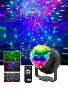 1 chiếc Làm cho bữa tiệc trở nên sống động với đèn bóng disco RGB kích hoạt bằng âm thanh - 7 chế độ điều khiển từ xa, hoàn hảo cho tiệc khiêu vũ tại nhà, quán bar, karaoke, đám cưới, v.v.! - ánh sáng đa sắc - Xem 11