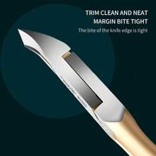 Professional Cuticle Nipper - Stainless Steel Precision Nail Trimmer For Manicure & Pedicure, Gold Tone Dead Skin & Hangnail Clipper, Salon-Grade Essential Tool,Nail Supplies,Nail Tools,Nail Art Tools,Back To School,Nails,Nail Tools For Press On Nails,Manicure Pedicure Tools