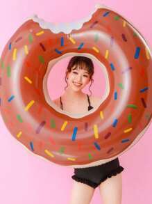 1 Stück Donut-förmiges Schwimmspielzeug, aufblasbares Schwimmhilfe für den Pool, in Rosa und Braun erhältlich, geeignet für Strand, Meer, Geburtstagsgeschenke, Urlaubsfeste, Sommergeschenke, Spaß und Erholung für Erwachsene im Urlaub