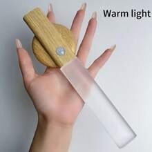 Luminária LED com sensor de movimento, luminária de parede operada por bateria para escritório, iluminação recarregável para corredores e escadas, luz interna magnética com rotação de 360°