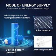 2025 New Solar Fan Outdoor Fishing Hat-Solar Sun Protection Sun Hat With Fan Solar Fan Hat Dual Power Supply Fan Outdoor Fan#3 - màu xanh lá - Xem 10