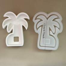 椰子树硅胶模具，适用于水晶环氧树脂、石膏、水泥 DIY 工艺品 - 白色 - 查看 8