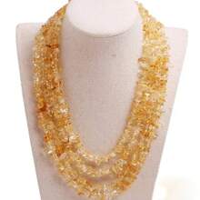 Handmade Assorted Chips Beaded Jewelry Multi Strands Cluster Statement Necklace For Women Gifts Rows Natural Green Chrysoprase Freeform Nugget Chip Stone Beads Necklace Multi Strands Necklace Jewelry For Lady - Gravel - View 8