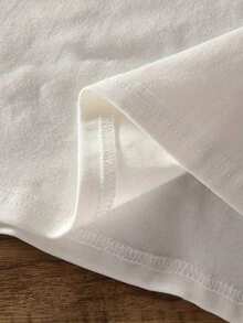 Baseball Mom Graphic Print Short Sleeve Round Neck Casual Plus Size T-Shirt, Suitable For Summer And Spring, Women - Black and White - View 3