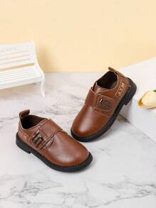 Zapatos de vestir suave para niños, zapatos casuales de tipo Oxford negros para niños, estilo británico, para la escuela, para niños pequeños/pequeños/grandes