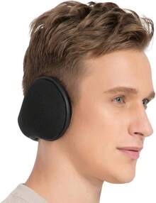 Foldable Fleece Ear Warmers For Outdoor Skiing - A-black - View 1