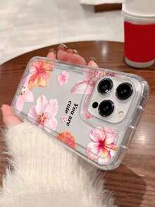 Funda para teléfono (1 unidad) con estampado floral, transparente, fabricada en TPU suave y resistente a caídas. Compatible con phone 16/11/12/13/14/15/15 Pro/15 Plus/15 Pro Max/X/XS Max/11 Pro/12 Pro/13 Pro/14 Pro/11 Pro Max/12 Pro Max/13 Pro Max/14 Pro/14 Plus/ - Multicolor 4 - Ver 3