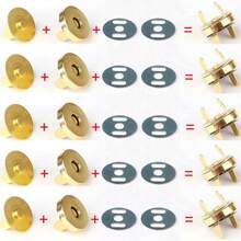 40 PEÇAS/PACOTE Fecho de Botão Magnético, Cores Variadas, Fechos de Pressão de Costura para Artesanato, Bolsas, Sacolas, Roupas, Couro, Material de Cobre, Força Magnética Super, Suprimentos de Arte e Artesanato 14mm+18mm