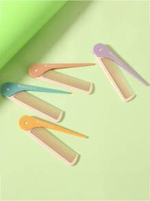 1pc Foldable Pink Comb , Portable Travel Hairbrush, Convenient Storage, Great Gift For Women,Hair Brush,Comb,Hair Tools,Hair Products And Accessories For Barber Salon Beauty Travel Essentials,Back To School,Travel Holiday Essentials,Hair Accessories For Women