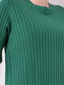 Knitted Sweater Long Sleeve Turtleneck Winter Fashion Casual YX041 - 墨綠色 - 查看 7