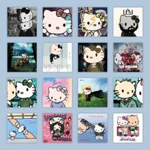 Sanrio Sanrio KT Cat Album Cover Creative Stickers For Phone, Student Notebook, DIY, Tablet, Decorative Stickers, Ins Style, School Supplies, Back To School