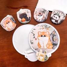 Cartoon Animal Folding Hand Fan, Collapsible Hanheld Fans For Wedding Party Favors Decorations Portable - Multicolor - View 6