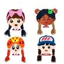 1pc/4pcs/19pcs/27pcs/133pcs Funny Little Hairstylist Paper Cutting Set, Handmade Game Props, Color Matching Training Tools, Creativity & Imagination Booster, Hobby Cultivation, DIY Fine Motor Skills Practice Origami Toy, Homemade Art Supplies Kit, Student Handcraft Small Gift/Birthday Gift/Learning Gift/Holiday Gift, Cultivate And Improve Hands-On Ability, Learning Ability