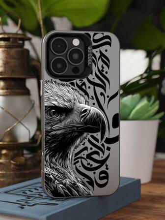 1 件鹰图案磨砂防摔保护手机壳，兼容 11、12、13、14、15、16 Pro Max、X、XS、XR、16e、15 Plus 和 Galaxy、OPPO、Realme、Vivo、Redmi、Infinix、Honor X50i 防水防震防刮