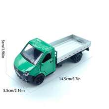 锌合金微型卡车模型，逼真的金属儿童玩具车，运输送货卡车，适合3-12岁男孩，是母亲节、斋月、儿童节、感恩节的最佳礼物 - 彩色 - 查看 4
