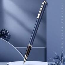 Bolígrafo de metal, negro, bolígrafo de lujo de fibra de carbono de alta gama con sensación de peso para suministros de negocios y escolares, de vuelta a la escuela