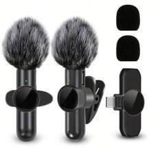 Wireless Lavalier Microphone Compatible With IPhone/Android Phones, Professional Recording Microphone, Intelligent Noise Reduction Function, Perfect Recording, Suitable For Video Recording, Game Live Streaming, Interviews, Vlogs, Etc, Compatible With Iphone Android Phone For Summer Vacation, Audio/Video Recording, Interviews, Gaming & Live Streaming Mini Microphone Microphone For Phone