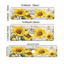 1 pezzo, Tappetino assorbente per rubinetto con motivo a girasole in diatom ooze, tappetino anti-sgocciolamento per il bagno, antiscivolo e antimacchia per accessori da cucina.
