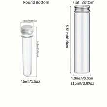 18Pcs 45ml Clear Plastic Test Tubes, With Screw Caps, For Scientific Experiments, Bath Salts, Candy Storage, Party Favors, Can For Durable And Reusable Use, Suitable For The Storage Of Spices, Beads And Powder, Be Used In Scientific Experiments