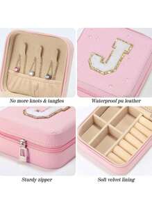 A 26 Letter Portable Jewelry Storage Box, Suitable For Daily Wear, Vacation Dates, And Other Occasions, And Is Also A Surprising And Exquisite Small Gift.
