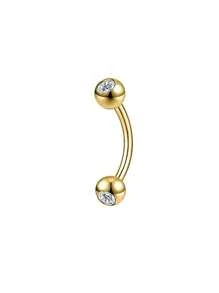 AVYRING 1pc 14G Stainless Steel Belly Button Ring 6/8/10/12/14mm Curved Navel Rings Helix Cartilage Piercings Jewelry Eyebrow Rings Labret Stud Lip Piercing