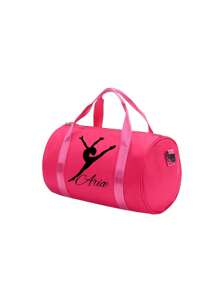 قطعة واحدة من حقيبة الرقص المخصصة ذات الشكل الأسطواني، باللون الوردي أو الأحمر الوردي، مطبوع عليها ظلال الراقصين، مصممة لتعلم الرقص والتدريب، بتصميم بسيط وموضوع الرقص. مطبوع عليه اسمك الخاص، حقيبة رياضية للرقص اللاتيني، مصنوعة من خامات مقاومة للماء للسفر والاستعمال اليومي، سعة كبيرة لصالة الألعاب الرياضية، مناسبة لحمل فوق الكتف أو كحقيبة رياضية، هدية مناسبة للعائلة والأصدقاء