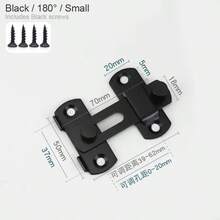 1pc Heavy-Duty Metal Gate Latch, 180° /90°Flip Sliding Bolt, Secure Locking For Pets, Garage, Bathroom & Garden, With Spring Mechanism - Black - View 10