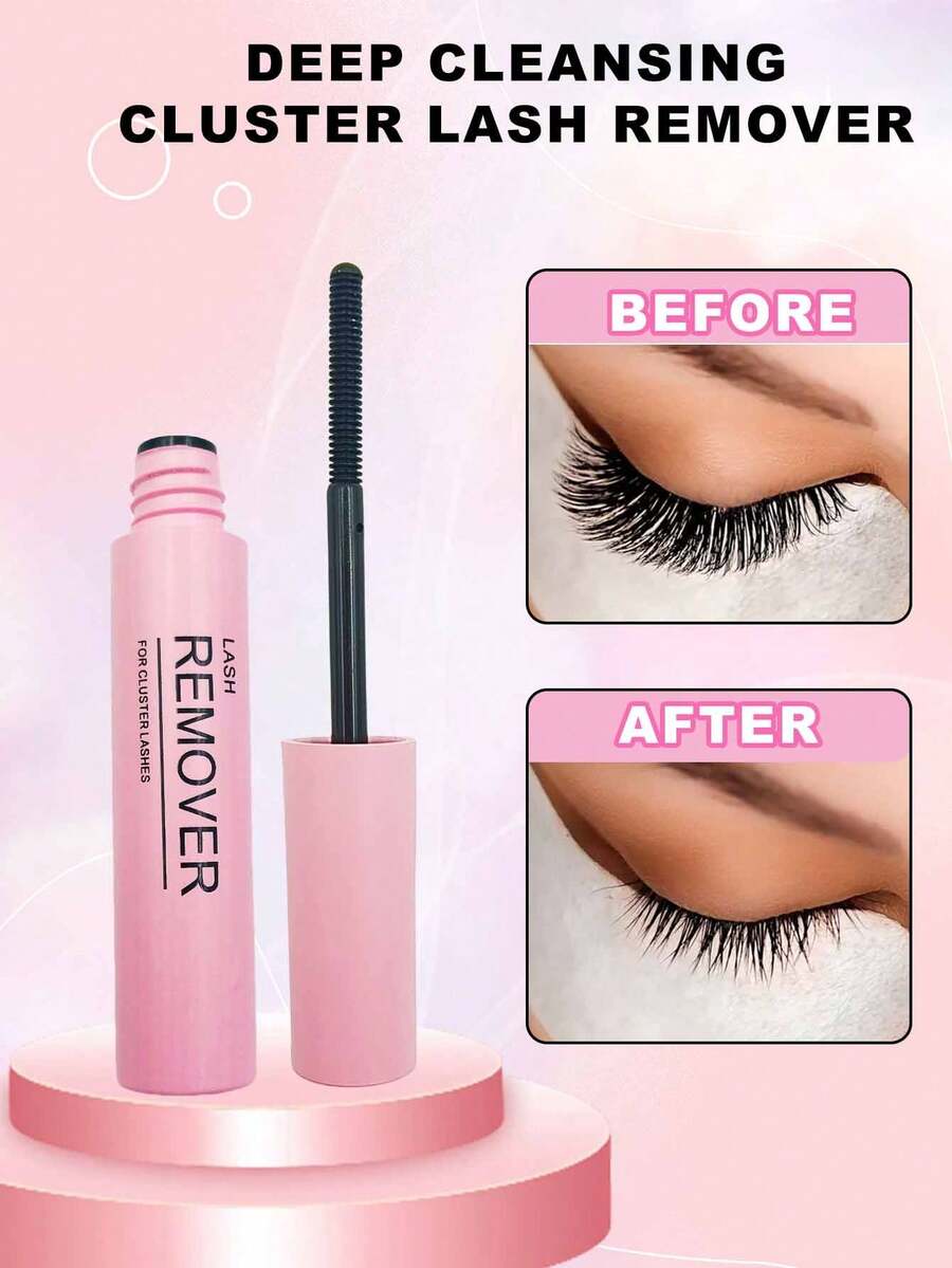 Asiteo Eyelash Remover Liquid, Cluster False Eyelash Glue Remover Liquid, DIY Eyelash Remover Liquid, False Eyelash Makeup Remover Liquid, Gentle Soothing Non-Irritating Eye Cleansing Liquid, Eyelash Glue Remover Liquid - Clear - View 1