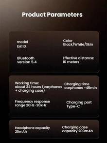 Lenovo EA110 Bluetooth Earbuds, Bluetooth 5.4 Wireless Semi-In-Ear, Comfortable Fit, Active Noise Cancellation + ENC Call, High-Definition Audio, Gaming & Sports Dual Mode, Low Latency, Sakura White - Sakura White - View 7