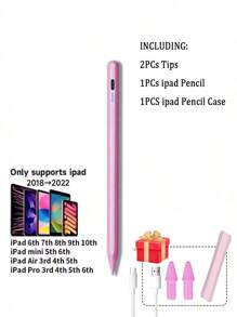 Lápiz con función stylus compatible con el Apple Pencil con indicadores de energía LED y rechazo de palma para iPad de 2022, 2021, 2020, 2019, 2018 - Regalo ideal para madre, familia, amigos, cumpleaños, fiestas y accesorios de bolígrafo