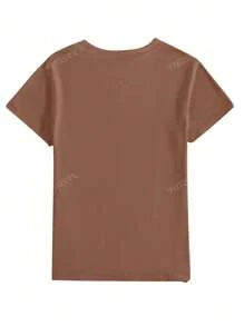 Camiseta de cuello redondo con estampado de girasol, ajuste holgado informal de manga corta para mujer, de verano