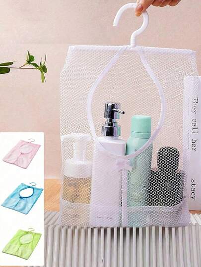 Portable Mesh Shower Caddy - Transparent Mesh Shower Organizer Bag, Toiletry Bag, Makeup Bag, Tote Basket, Suitable For Dorm, Bathroom, Gym, Camping, Quick-Dry Shower Bag
