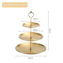 1 pieza Soporte para pasteles de varios pisos de acero inoxidable de lujo - Elegante exhibidor de postres, plato de frutas, centro de mesa para fiesta de cumpleaños, almacenamiento extraíble, fácil de limpiar, perfecto para regalos de Navidad, restaurantes, fiestas en casa, decoración de mesa y artículos para fiestas