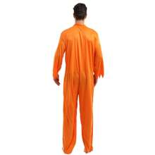 Costum de deținut american pentru adulți, 1 bucată, potrivit pentru cosplay de Halloween, petreceri și spectacole, pentru toate anotimpurile